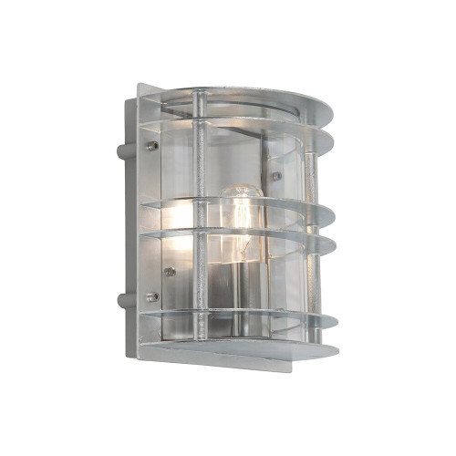 Elstead Lighting Elstead ST-FLU-E27-GAL-C Stockholm Galvanised/Clear Wall Light