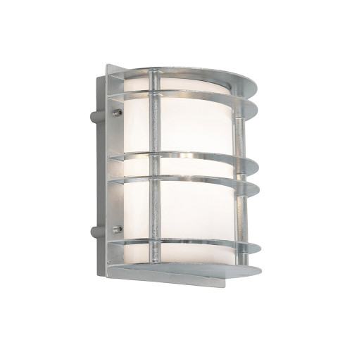 Elstead Lighting Elstead ST-FLU-E27-GAL-O Stockholm Galvanised/Opal Wall Light