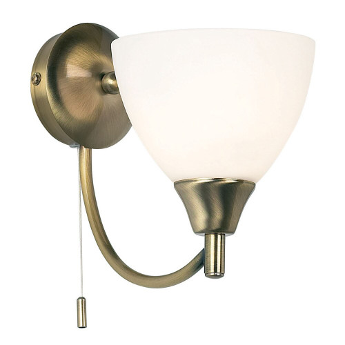 Endon Lighting Endon 1805-1AN 1 Light Antique Brass Wall Bracket