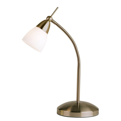 Endon Lighting Endon 652-TLAN Antique Brass Touch Dimmer Desk Lamp