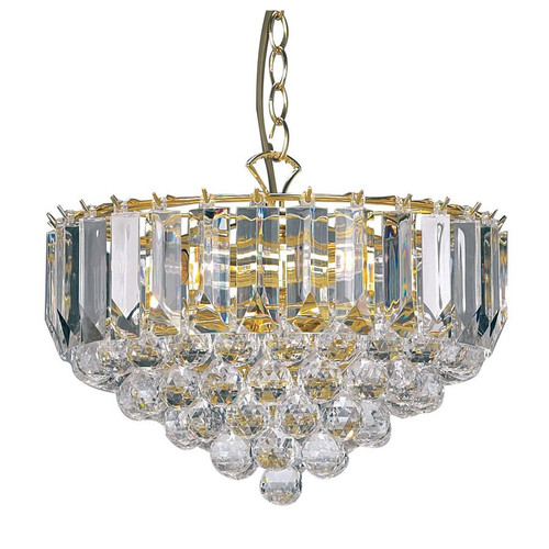 Endon Lighting Endon FARGO-14BP Brass Semi-Flush Plated Ceiling Pendant