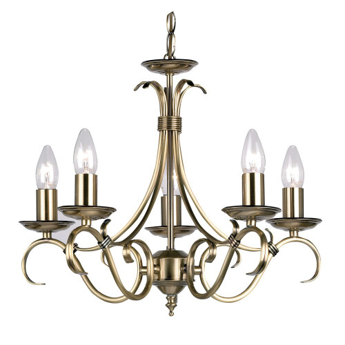 Endon Lighting Endon 2030-5AN 5 Light Antique Brass Traditional Fitting