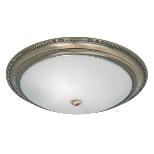 Endon Lighting Endon 91121 Antique Brass Flush Ceiling Fitting