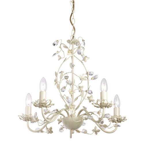 Endon Lighting Endon LULLABY-5CR LULLABY 5 Light Cream Gold Pendant