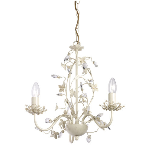 Endon Lighting Endon LULLABY-3CR LULLABY 3 Light Cream Gold Pendant