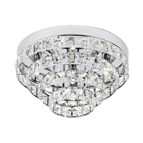 Endon Lighting Endon MOTOWN-4CH 4 Light Chrome Flush Ceiling Fitting