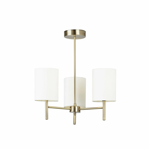 Endon Lighting Endon BRIO-3AB Brio 3 Light Antique Brass Ceiling Light