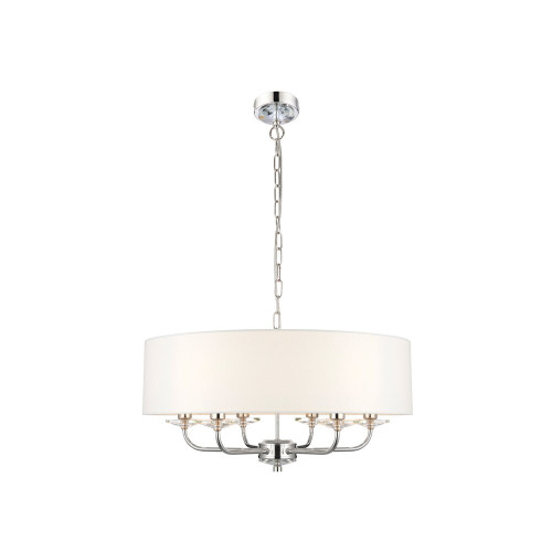 Endon Lighting Endon 60179 Nixon 6 Light Polished Nickel Ceiling Pendant