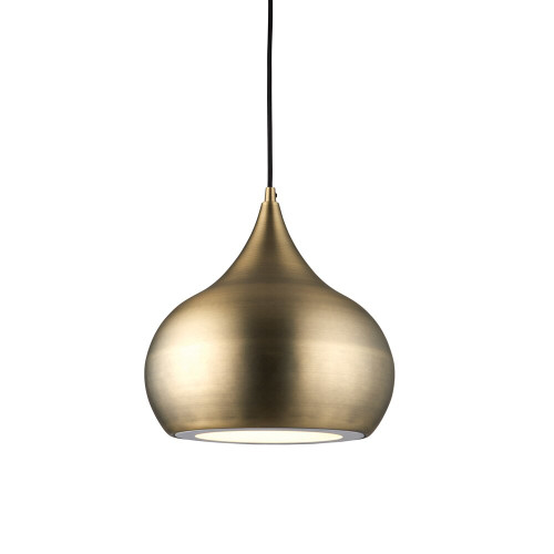 Endon Lighting Endon 61299 Brosnan 1 Light Matt Antique Brass LED Pendant