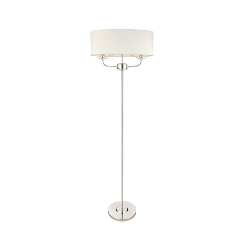 Endon Lighting Endon 60803 Nixon 2 Light Polished Nickel Floor Lamp