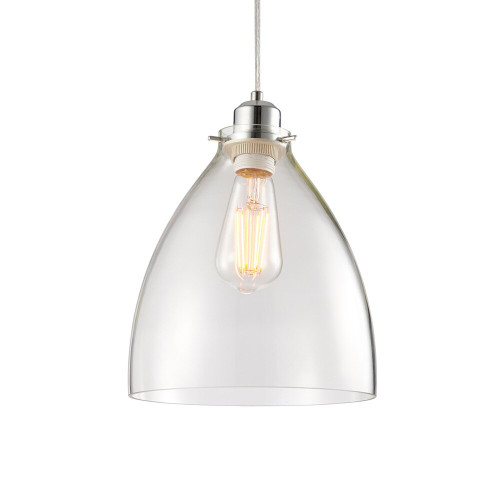 Endon Lighting Endon 60874 Elstow 1 Light Chrome/Glass Non Electric Pendant