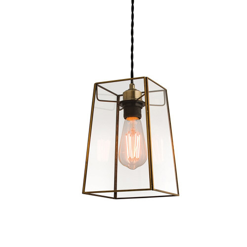 Endon Lighting Endon 60892 Beaumont Antique Brass/Glass Non Electric Pendant