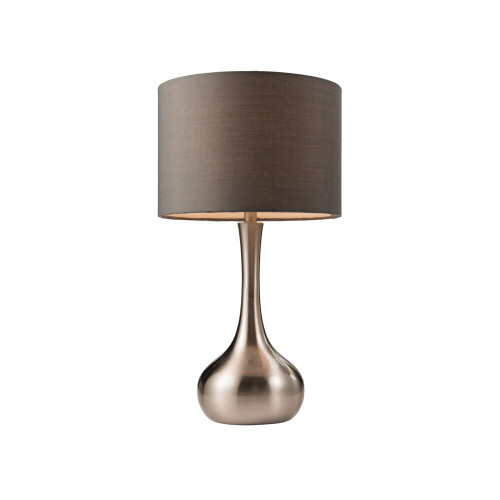 Endon Lighting Endon 61192 Piccadilly 1 Light Satin Nickel Table Lamp