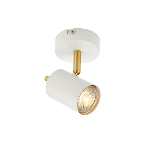 Endon Lighting Endon 59931 Gull 1 Light White/Brass LED Wall Spotlight