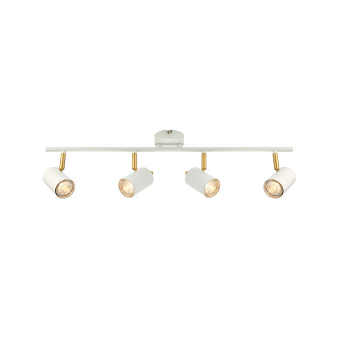 Endon Lighting Endon 59933 Gull 4 Light White/Brass LED Spotlight