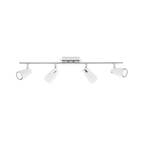 Dar Lighting Dar  LOF842 Loft Polished Chrome/Matt White Bar Spotlight 
