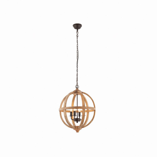 Endon Lighting Endon 73575 Toba 4 Light Mango Wood Ceiling Pendant
