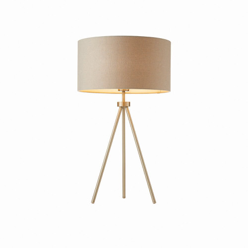 Endon Lighting Endon 66986 Tri 1 Light Matt Nickel Table Lamp