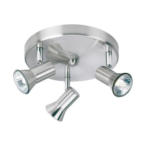 Firstlight FirstLight 6093BS Magnum 3 Light Brushed Steel Ceiling Plate
