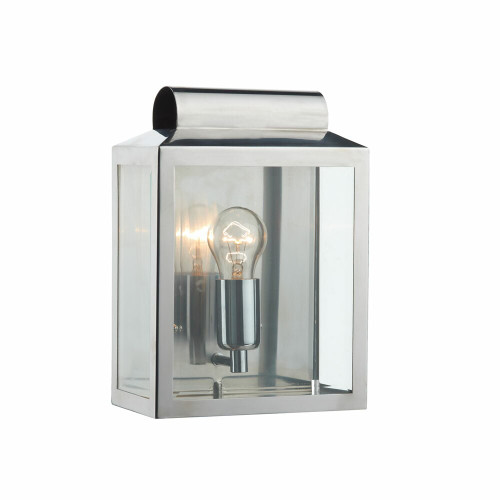 Dar Lighting Dar  NOT2144 1 Light Stainless Steel Wall Light 
