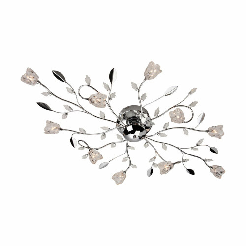 Firstlight 8362CH Cindy 10 Light Flush Chrome Ceiling Fitting