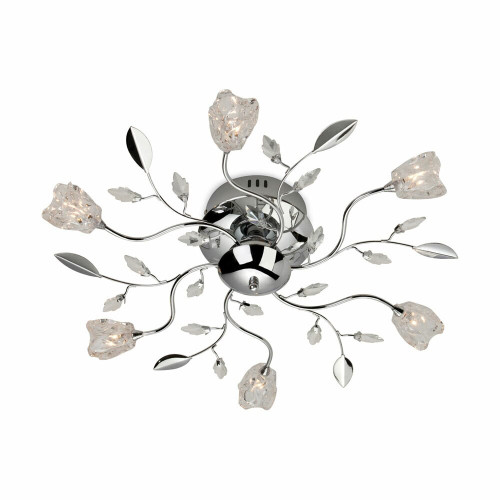 Firstlight 8361CH Cindy 6 Light Flush Chrome Ceiling Fitting