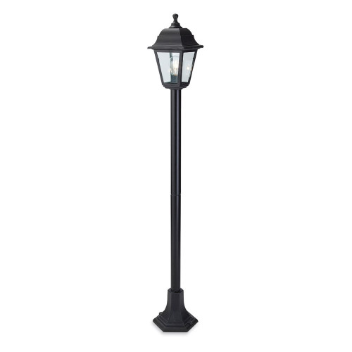 Firstlight 8348BK Oslo 1 Light Four Panel Resin Post Lamp