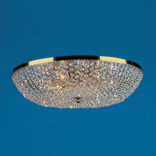 Impex Lighting Impex ST00006/50/06/G Lead Crystal Strass 6 Light Flush