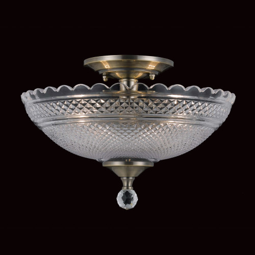 Impex Lighting Impex SC911241/AB Dallas Flush Collection2Light Antique Brass