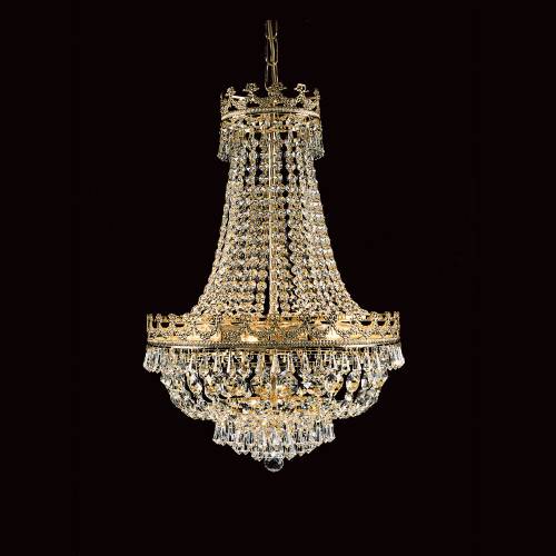 Impex Lighting Impex ST03016/45/08/G Lead Crystal Strass Empire Chandelier