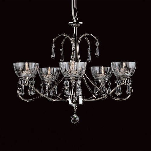 Impex Lighting Impex STH00196/45/05/N Starlite 5 Light Glass Chandelier