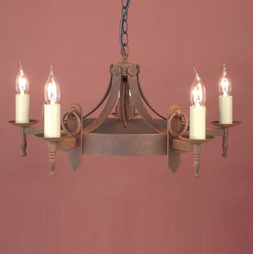 Impex Lighting Impex SMRR00165/A Smithbrook Mitre Aged 5 Light Fitting