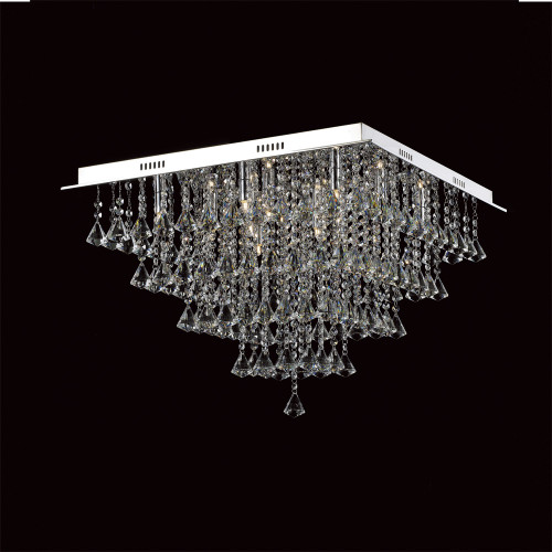 Impex Lighting Impex CFH301171/12/PL/CH Parma 12 Light Crystal Flush Fitting