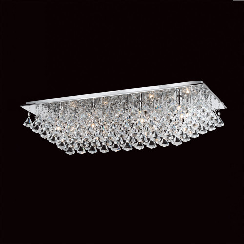 Impex Lighting Impex CFH201114/08/PL/CH Parma 8 Light Crystal Flush Fitting