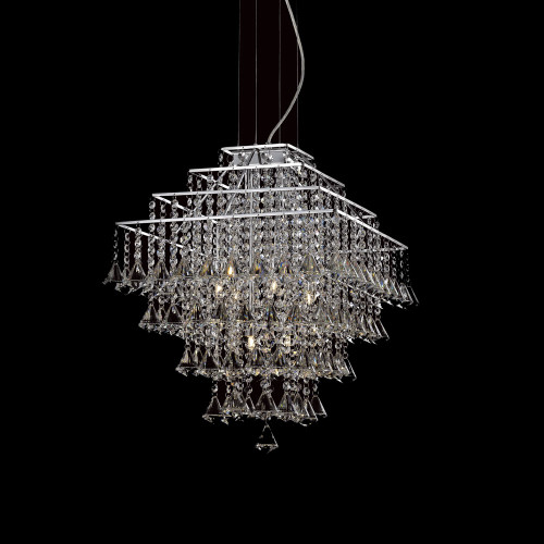 Impex Lighting Impex CFH301171/06/CH Parma 6 Light Crystal Ceiling Pendant