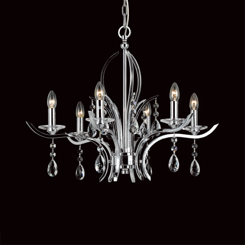 Impex Lighting Impex CF911231/06/CH Turin 6 Light Chrome Ceiling Light