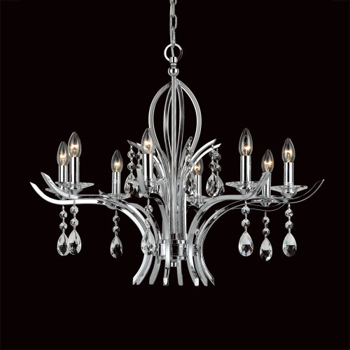 Impex Lighting Impex CF911231/08/CH Turin 8 Light Chrome Ceiling Light