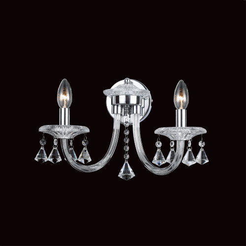 Impex Lighting Impex CF112151/02/WB/CH Calgary 2 Light Chrome Wall Light