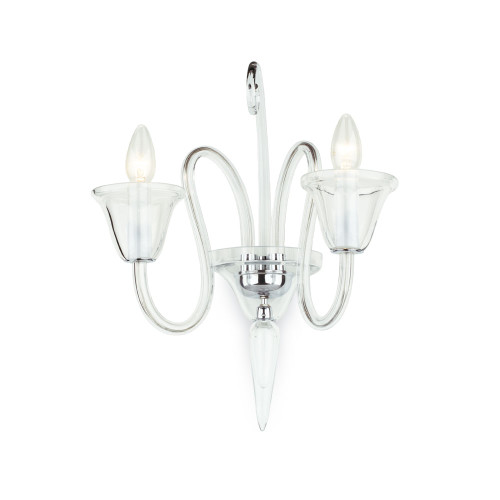 Impex Lighting Impex CB301163/02/WB/CH Saskia 2 Light Chrome Wall Light