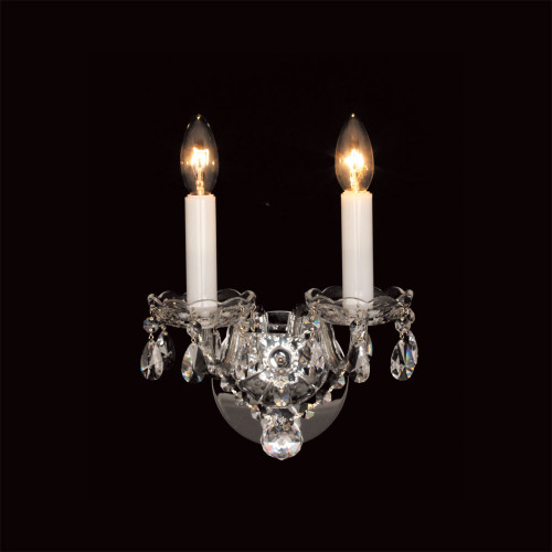 Impex Lighting Impex CB301165/02/WB/CH Stella 2 Light Clear Chrome Wall Light