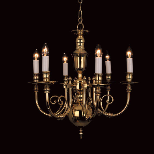 Impex Lighting Impex BF19706/06 Beveren Solid Cast Brass Chandelier