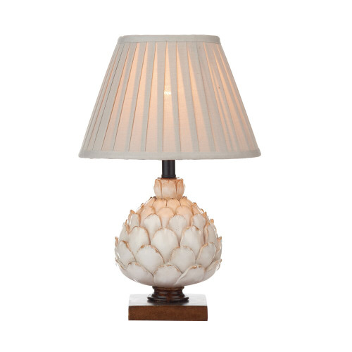 Dar Lighting Dar  LAY4133-X Layer 1 Light Artichoke Design Cream Table Lamp 