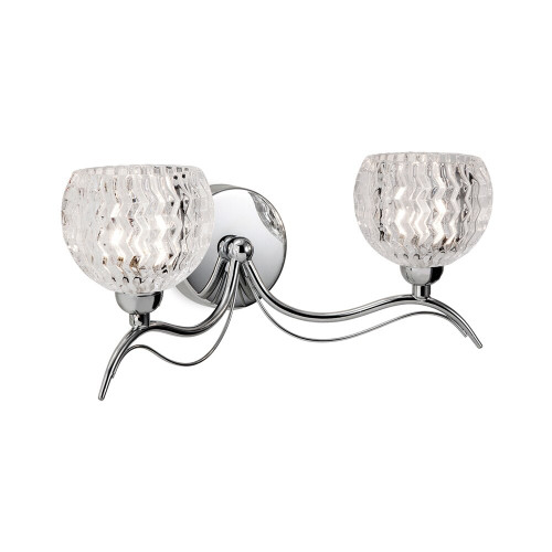 Firstlight 8618CH Blanche Chrome 2 Light Chrome Wall Light