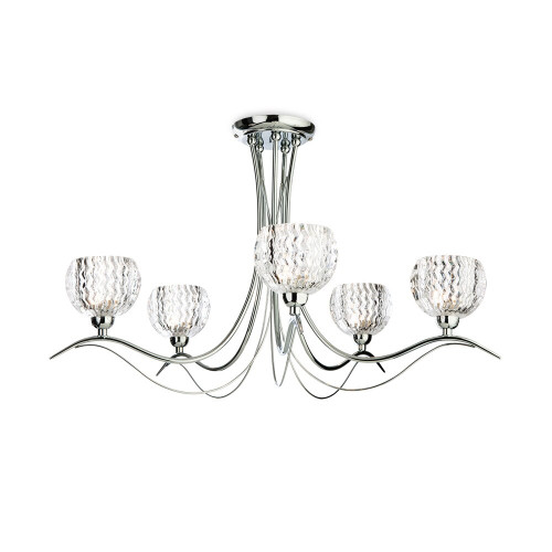 Firstlight 8620CH Blanche 5 Light Chrome Semi Flush Fitting