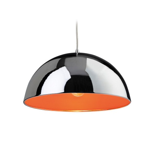 Firstlight 8622CHOR Bistro Chrome and Orange Ceiling Pendant