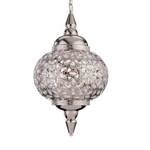Firstlight 8648CH Taj 1 Light Chrome Ceiling Pendant
