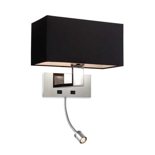 Firstlight 8608BK Prince Wall Light with Black Shade