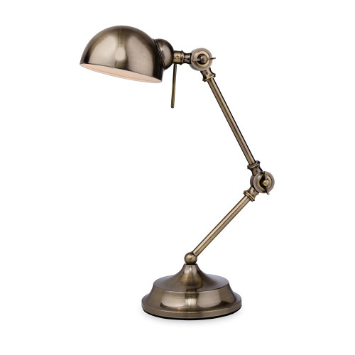Firstlight 2305AB Beau 1 Light Antique Brass Desk Lamp