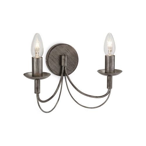 Firstlight 2316AS Regency 2 Light Antique Silver Wall Light