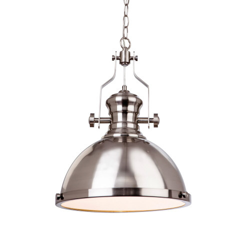Firstlight 5909BS Albion 1 Light Brusthed Steel Pendant